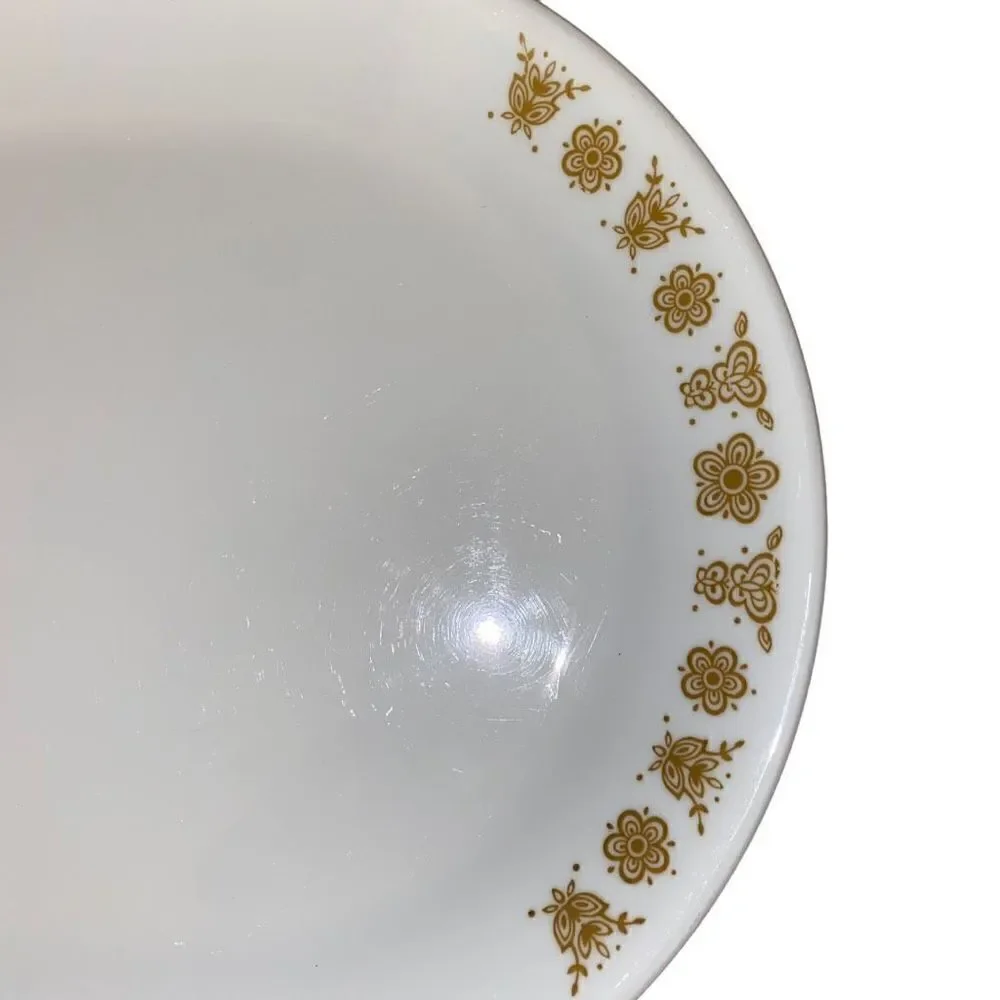 Vintage Corelle‎ Corning Butterfly Gold oval serving platter plate USA